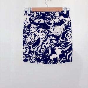 Forever 21 Black & White Floral Mini Skirt Size Small